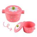 7PCS Simulation Kitchen Pretend Wood Cookware Playset Learning Toys for Kids