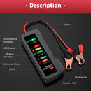 12V Car Battery Tester Digital Alternator 6 LED Lights Car Diagnostic Tool