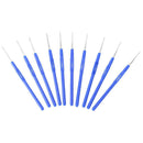 10pcs Blue Soft Handle Aluminium Crochet Hooks Sweater Knitting Needles Kit