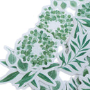 45pcs/lot green leaves Plant Paper Diary Mini box Stickers DIY StickerSA3C