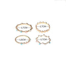 4 Pcs/set Bohemia Colorful Crystal Stone Finger Rings Set Wedding Jewelry Gift