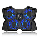 LED Laptop Cooling Pad Quiet 4 Fans Retractable Bracket Stand Tilt 1400RPM