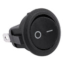 5Pcs SPST Black Button On/Off Round Rocker Switch AC 6A/250V 10A/125V P5T8
