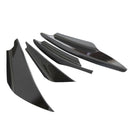 Universal 4 Pcs Set Carbon Fiber Bumper Fender Body Side Canards Shark Fins
