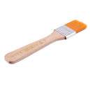 2pcs Orange Bristle Wooden Handle Oil Painting Paint Brush 1.2" Width