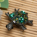 Retro Diamond-bordered Delicate Brooch Alloy Small Tortoise 30*35mm