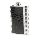 8oz Stainless Steel Leather Liquor Vodka Alcohol