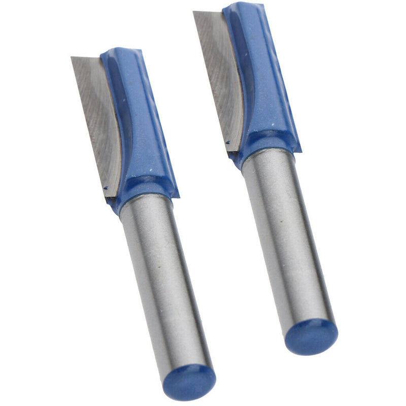 2pcs 1/4inch Shank Straight Blade Cutting Diameter Flush Trim Router Bit,durable