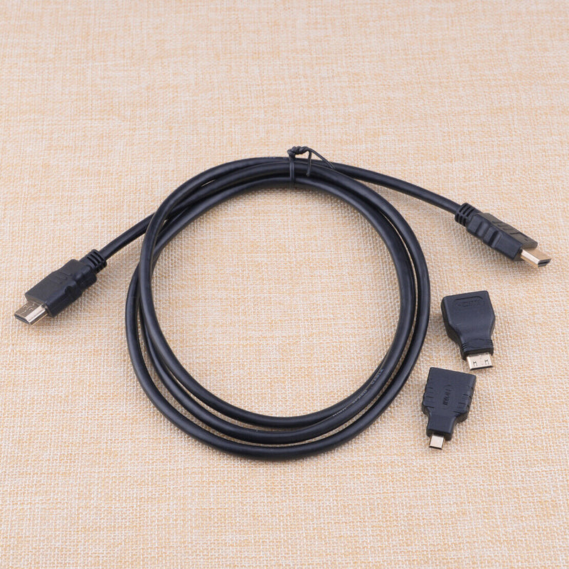 3 in 1 HD High Speed HDMI to Mini Micro HDMI Adaptor Fit for PC TV Cellphone
