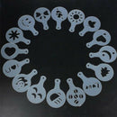 Set of 16 Cappuccino Coffee Decorating Stencil Shapes Mold Latte Art BaristayiLJ