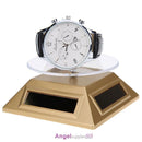 Solar Showcase 360 Turntable Rotating Jewelry Watch Ring Display Stand 037