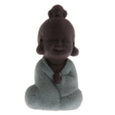 Lovely Little Buddha Statue Monk Kung Fu Tea Pet Statuette Home Ornament