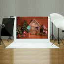 Christmas Background Cloth Photo Studio Backdrops New Year Party Snow Tree Decor