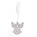 1Pc Metal Element Angel Bookmarks White Silk Tassel Designs Book Line Marker