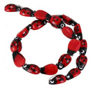 20Pcs Ladybug Lampwork Glass Spacer Beads Red 15x10mm