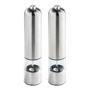 Press style round pepper grinder Electric Mill in Stainless Steel, Salt Mil
