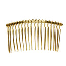 5x Golden 18 Teeth Hair Comb Clip Slide Hairpin DIY Jewelry Making 2.7x1.5"