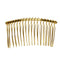5x Golden 18 Teeth Hair Comb Clip Slide Hairpin DIY Jewelry Making 2.7x1.5"
