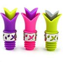 Pink creative practical Lily wine cork silicone food grade durable wine pou C9J5