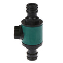 1Pcs 3/4'' 2 Way Garden Lawn Watering Hose Quick Connector with Shut Off Va ME