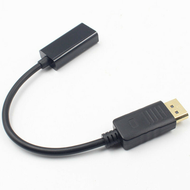20cm 1080P Black Display Ports DP To HDMI Adapter Converter PC Computer New