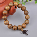 15mm Wood Tibet Buddha Buddhist Prayer Beads Bracelet Mala Bangle Wristband ME