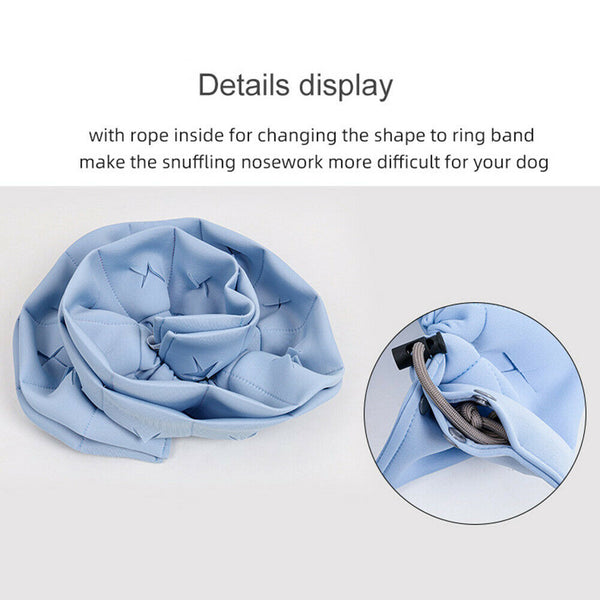 Dog Training Sniffing Mat Pet Puzzle Relieve Stress Toys Snuffle Pad (Blue)