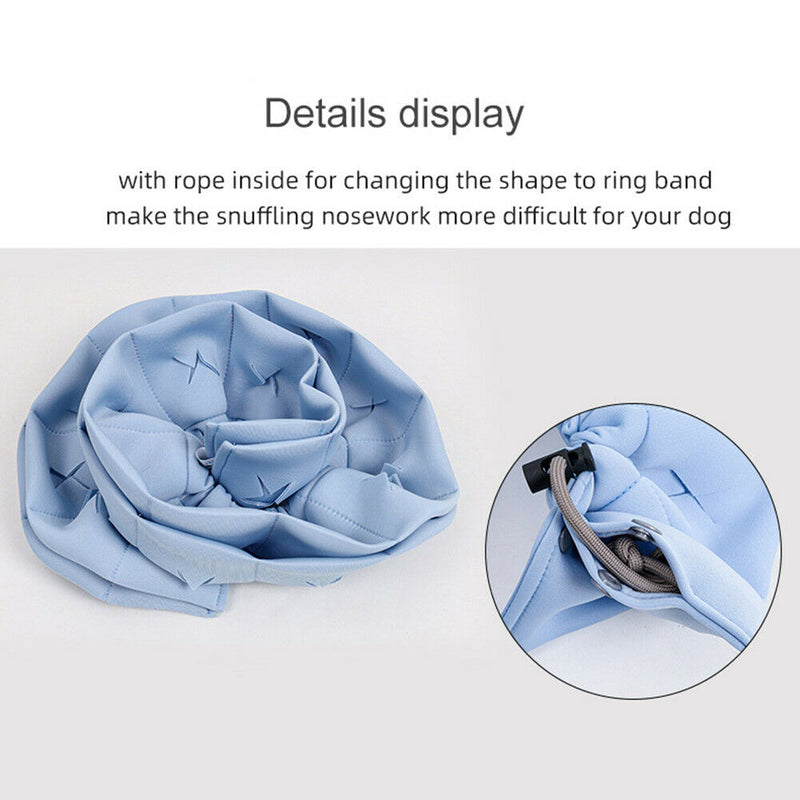 Dog Training Sniffing Mat Pet Puzzle Relieve Stress Toys Snuffle Pad (Blue)