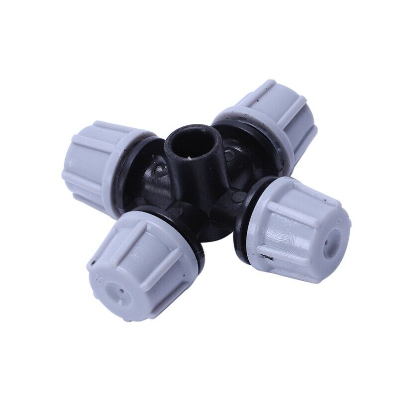 Greenhouse Humidifier Plant Misting Cross Atomizing Nozzle Sprinkler Tee (1
