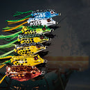 1X Cute Frog Topwater Fishing Lure Crankbait Hooks Bass Bait Tackle 7colors  3C