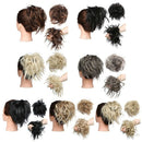 Women Messy Scrunchie Chignon Hair Bun Straight Elastic Band Updo Hairpiece G6F5