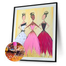 DIY Full Drill Diamond Painting Three Girls 5D Rhinestone Art Mosaic Kits