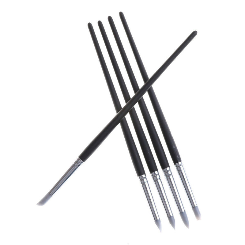 5pcs Dental Adhesive Composite Cement Porcelain Teeth Silicone Brush Pen Tool Fw