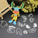 Cute Christmas Deer Cutting Die Stencil DIY Scrapbooking Album Card Craft