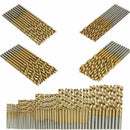 50pcs/Set Titanium Drill With Hex Shank Hss-tin Twist Number Drill Bi U1U1 W3J5