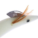 1PC Luminous Squid Jigs White Glow Wood Shrimp with Octopus Squid Jig Hooks FT