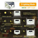 2Pcs 100 LEDs Solar Powered PIR Motion Sensor Garden Security Light Wall Lamp