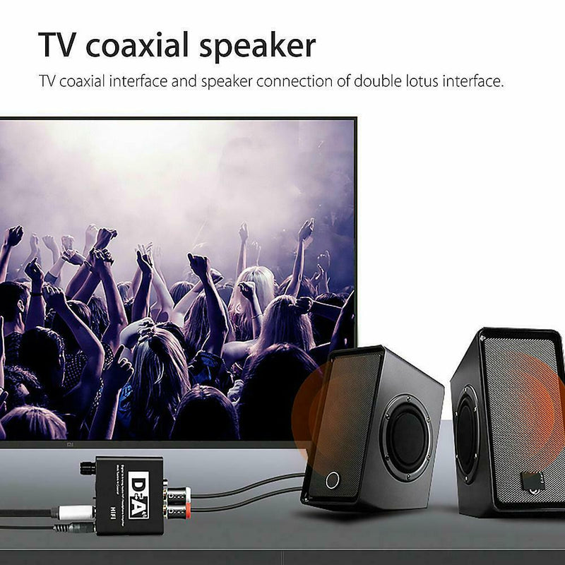 Optical Coaxial Digital to Analog Audio HiFi Headphone Converter Amplifier