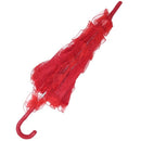 Lace Parasol Wedding Lace Flower Wedding Bride Parasol Umbrella red M7U8
