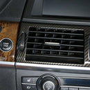Carbon Fiber Style ABS Center Air Conditioning Vent Frame Trim For Bmw X5 E D1C8