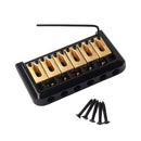 6 Strings Guitar Fixed Bridge Saddle for Electric/Cigar Box Guitar Black