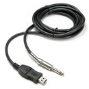 Guitar Bass 1/4' USB TO 6.3mm Jack Link Connection Instrument Cable Adapter X