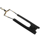 Black Adjustable Leather Saxophone Shoulder Neck Strap with Buckle Width 24 P3A4