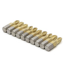 10 Pcs 25mm 1/4" Titanium Coated Anti Slip Hex Shank PH2 Screwdriver Bit new
