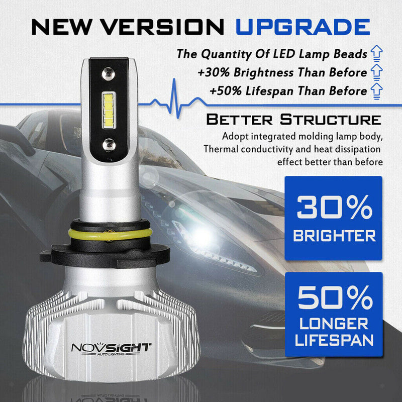 2Pcs H1 Led Headlight Bulbs Headlamp Conversion Kit Super Bright Waterproof