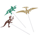 3pcs diy cake flag dinosaur cupcake topper kids birthday party supply decor SEME