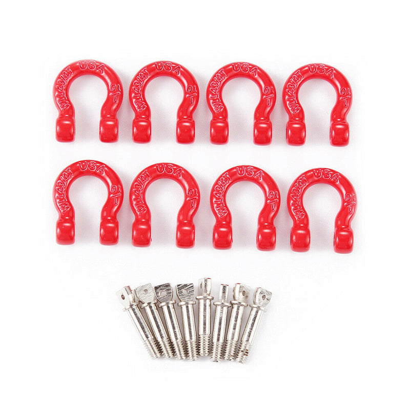 8pcs Metal Rescue Hook Front/Rear Bumper Pull Ring Kit for Hpi Axial RC Car