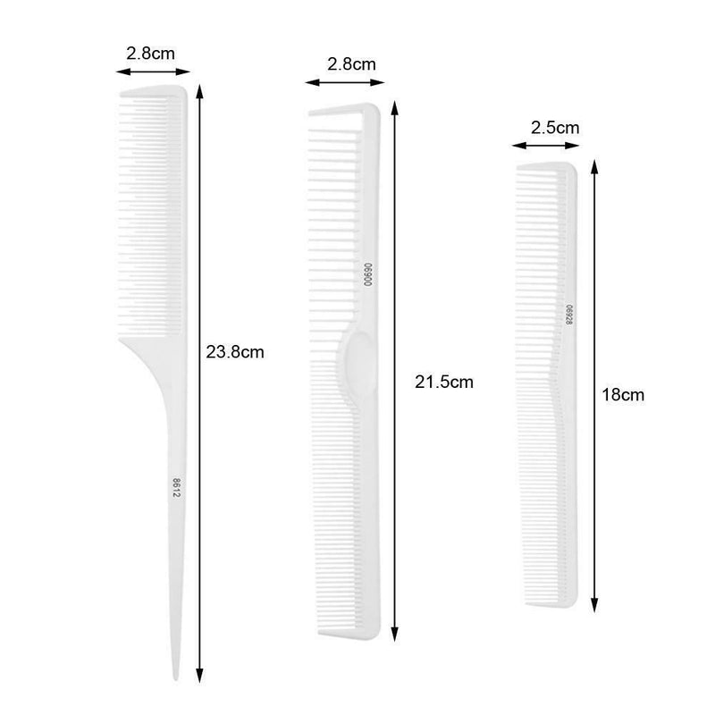 3pcs Anti Static Hairdresser Barber Salon Hair Cutting Comb Styling Tools A