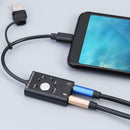 USB Type-C External Sound Card USB-C to Jack 3.5mm Stereo Bass Audio Sound Card