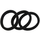 Lady Girls Black Nylon Wrapped Stretchy Rubber Hair Ties Bands 20PCS